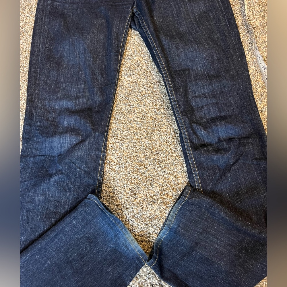 HUDSON JEANS CARLY MIDRISE STRAIGHT FLAP POCKET JDARK BLUE DENIM SIZE 27 - Picture 4 of 9